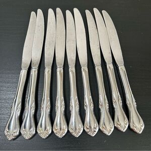 9 Oneida Sutton Place Dinner Knives Stainless Flatware 8 1/4”